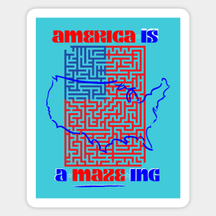 America Is A-Maze-ing Sticker